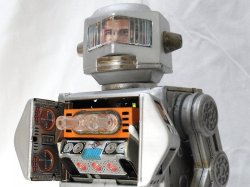 画像1: 【バーゲン】【動画有り】【希少銀色】“ブリキのロボット宇宙飛行士”“名作：マシンガンタイプ”ニュー スペース エクスプローラー 1960年代製造（ホリカワ・日本）