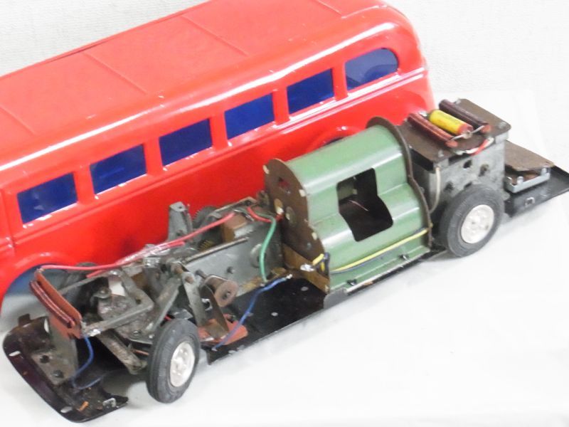 画像: 【不動品】世界初のラジコン玩具 増田屋ラジコンバス(レッド)1950年代製オリジナル　バスのみ(増田屋・日本) 