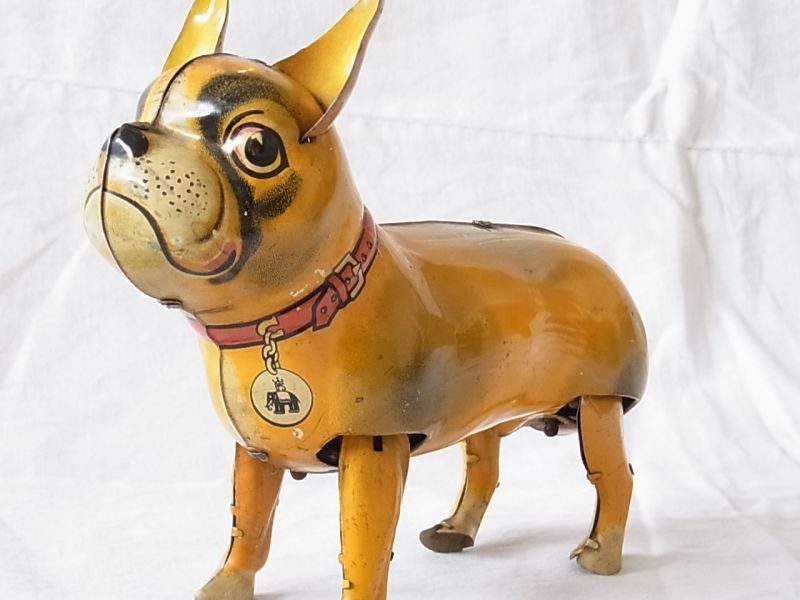 画像: 【難有り・不動品】希少品・ブリキのボクサー犬 1940年代製（U.S ZONE・ドイツ）
