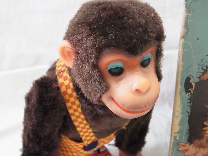 画像: 【可動品】HAPPY CHIMP　リモコンで動くチンパンジー　野村トーイ 1960年代 日本製　【動画有り】