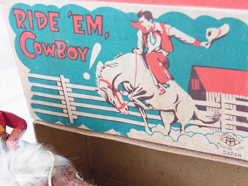 画像: 【動画有り】荒馬カーボーイ １９５０年代　マスダヤ　日本製【箱付き】