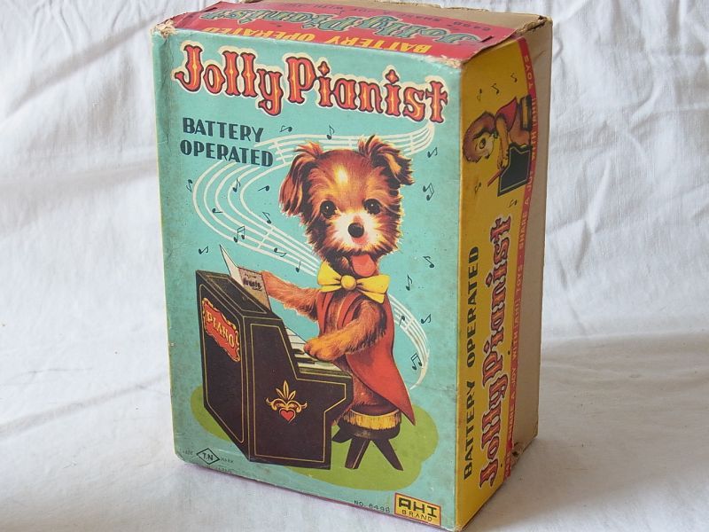 画像: 【バーゲン】【動画有り】ピアノを演奏する犬 １９６０年代 野村トーイ 日本製 箱付き