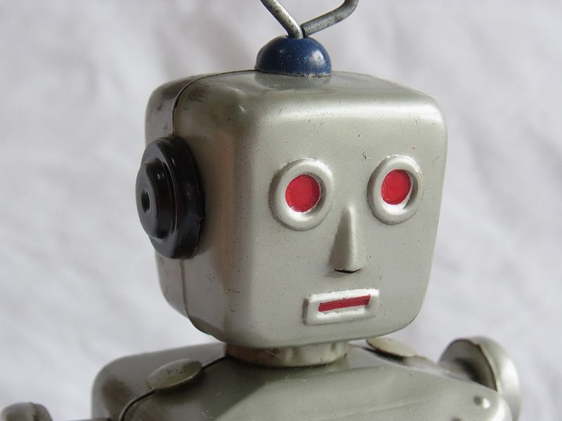 画像: 【バーゲン】【商品動画有り】ブリキのロボット 1950年代 日本製 オリジナル
