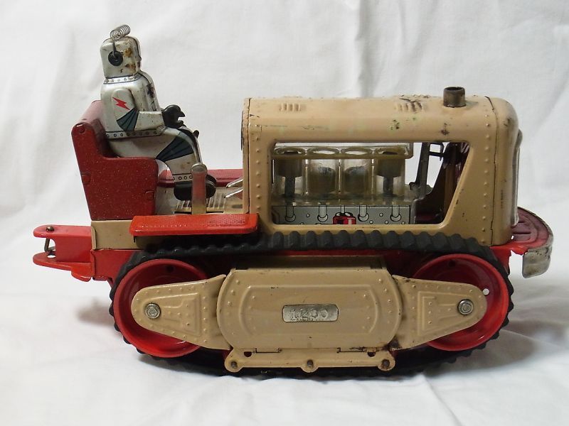 画像: 【バーゲン】【希少色】【動画有り】 ロボット トラクター１９５０年代 昭和製造 日本製（ベージュ色）