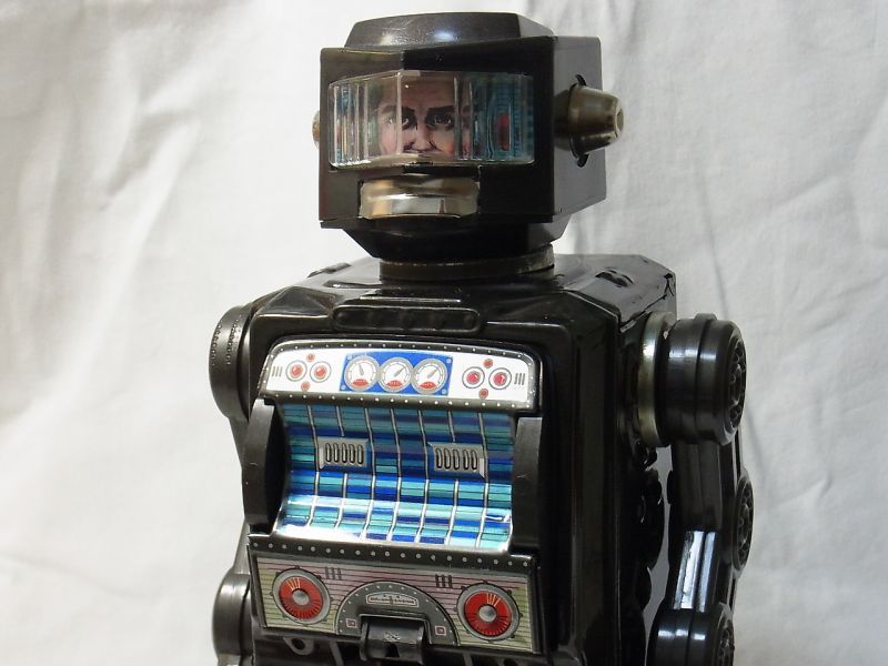 画像: 【バーゲン】【動画有り】【美品】“ブリキのロボット宇宙飛行士”“希少：宇宙映像タイプ”ニュー スペース エクスプローラー 1960年代製造（ホリカワ・日本）