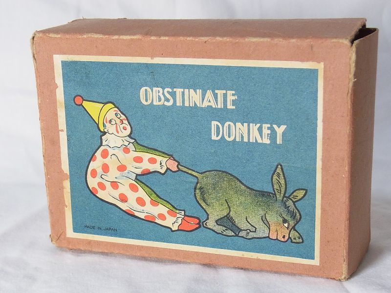 画像: 頑固なロバ（The Obstinate Donkey）1930年代セルロイド製 （神谷製作所・ 日本）【箱付き】【希少】【動画有り】【バーゲン】