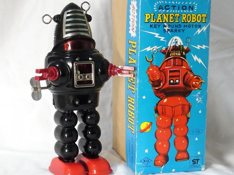 画像: 【バーゲン】【動画有り】【美品】プラネット ブリキ ロボット 1970年代製造（ＫＯ（ヨシヤ）・日本）【箱付き】 