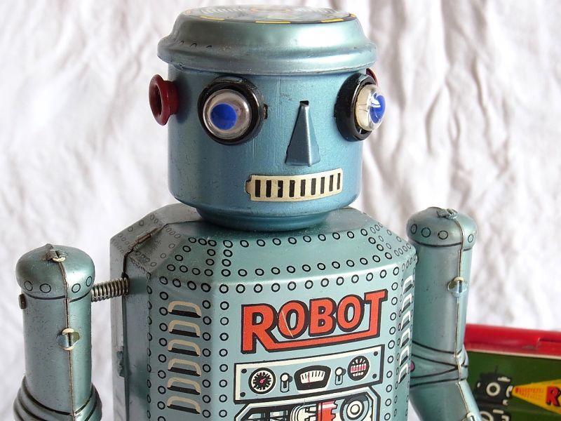 画像: 【バーゲン】【極上美品】ロボット Ｒ－３５ １９５０年代製造 オリジナル 箱付き 【増田屋・LINE MAR TOYS(日本)】