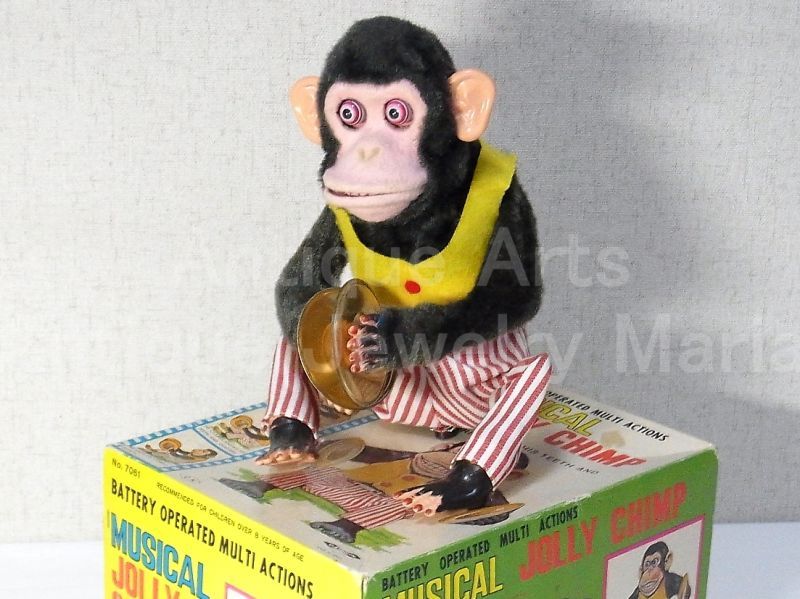 画像: 【新価格】【バーゲン】【動画有り】お猿のシンバル“MUSICAL JOLLY CHIMP”“トイストーリー３見張り猿シンバルチンパンジー”１９６０年代 C.K社 日本製　箱付き