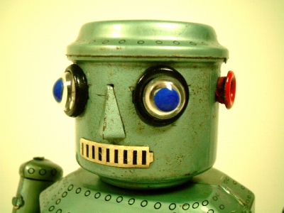画像: ロボット Ｒ－３５ １９５０年代オリジナル 箱付き（増田屋・日本）