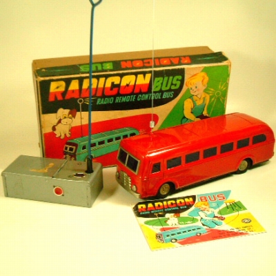世界初のラジコン玩具 増田屋ラジコンバス(レッド)1950年代製 